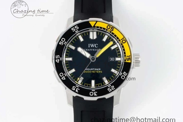 MIROTIME 0815 Bright Aquatimer Automatic SS RSF 1:1 Best Edition Black Yellow Dial on Black Rubber Strap A 7068